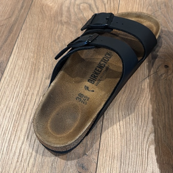 Birkenstock Women’s Arizona Birko-floor Black Sandals 2 Straps Size 38 US 7-7.5 - Picture 10 of 10